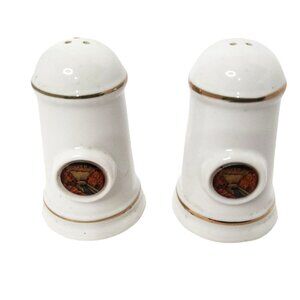 Vintage Collectible Hoover Dam Souvenier Ceramic Salt & Pepper Shakers 3.25".